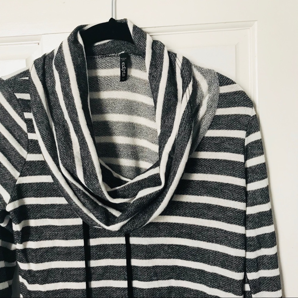 NWOT Striped cowl neck pullover top